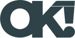 Logo of the magazine OK! with stylized letters 'O' and 'K'.