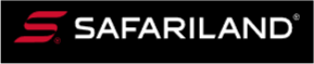 The Safariland logo on a black background.