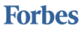 'Forbes logo in blue text.'