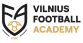 'Vilnus Football Academy logo with a stylized football and text.'