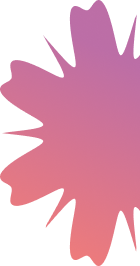 A pink and purple gradient abstract starburst shape.