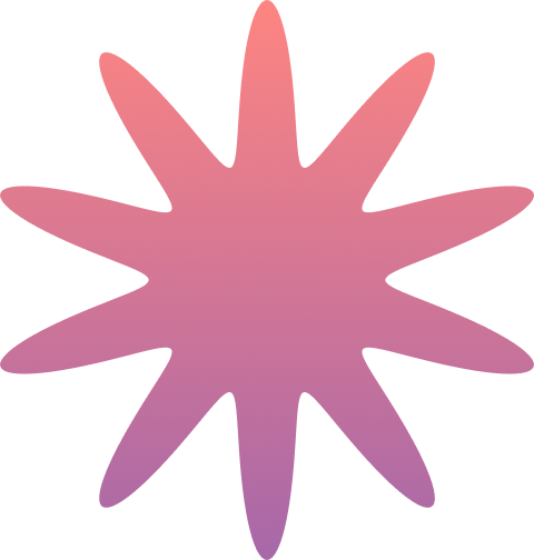 'Star-shaped gradient design with pink and purple hues.'