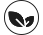 Circle with two overlapping leaves inside.