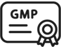 Icon of a GMP certificate with a ribbon.