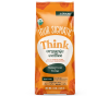 Bag of organic coffee labeled 'Think' with orange packaging.