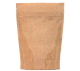 Brown kraft paper stand-up pouch.