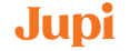 The image shows the word 'Jupi' in orange text on a transparent background.
