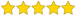 Five gold stars arranged in a row with a gradient reflection.