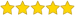 'Five gold stars arranged in a row.'