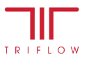 Logo of Triflow with stylized red lines.