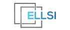 Logo with overlapping square frames and text 'ELLSI' in blue and gray.