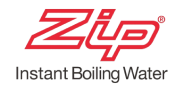 Zip Instant Boiling Water logo in red and black text.