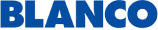 Blue text logo of the brand 'BLANCO'.
