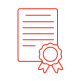 A certificate icon with a ribbon.