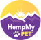 'HempMy Pet logo with mountains and a paw print.'