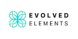 Logo of Evolved Elements with a geometric floral design.