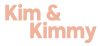 'Kim & Kimmy logo in pink text on a transparent background.'