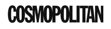 Cosmopolitan magazine logo in bold black letters.