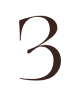 Number three in brown, serif font on a white background.