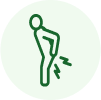 Person with back pain icon.