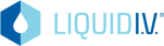 Liquid I.V. logo with blue geometric design and text.